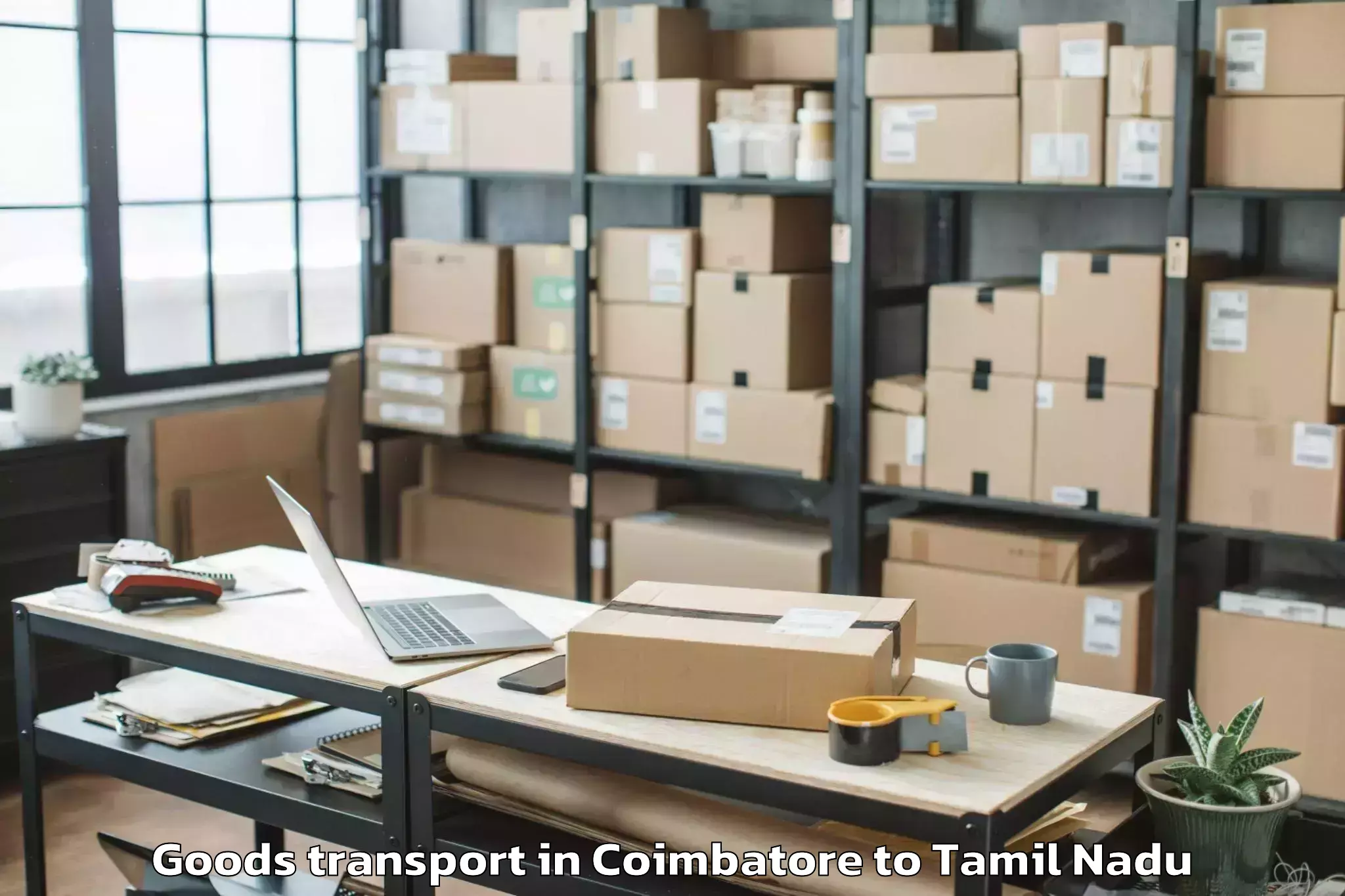 Comprehensive Coimbatore to Alagappa University Karaikudi Goods Transport